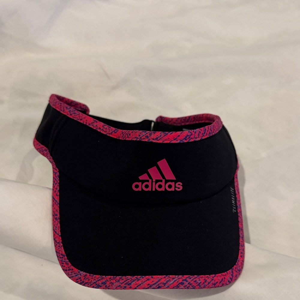 adidas Black and Hot Pink Visor